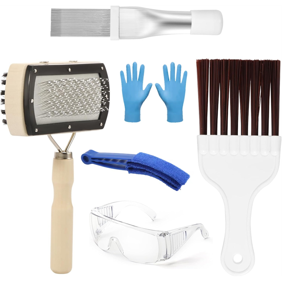 6 Pcs AC Coil Cleaner Brush, Double Sided Air Conditioner Condenser-image-OPC-PKBDXYZ-NEW