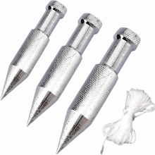 Fil à plomb 3 pièces avec ficelle, fil à plomb en acier Fil à plomb 3 pièces