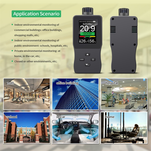 A8 Handheld Digital Oxygen Detector Air Oxygen Concentration Alarms 1