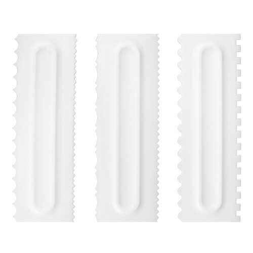 3Pcs/Set Cream Scraper Plastic Scraper Fondant