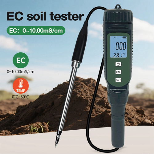 Soil Tester EC Value Temperature External Probe 1