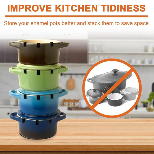 12pcs Dutch Oven Lid Protector Clips Silicone Cookware Black 1