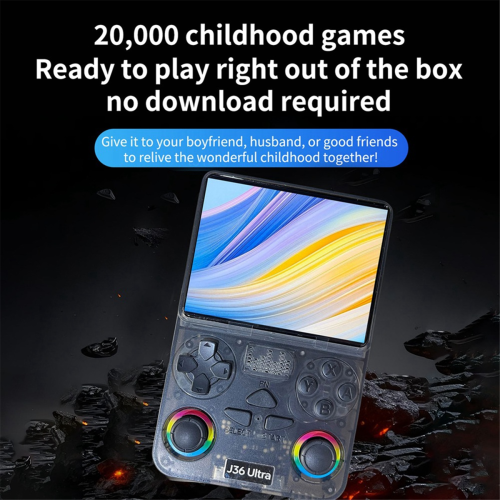 J36 Ultra Handheld Retro Game Console 64G 20000 Games C 2