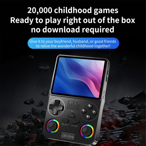J36 Ultra Retro Handheld Game Console 64G 20000 Games C 2