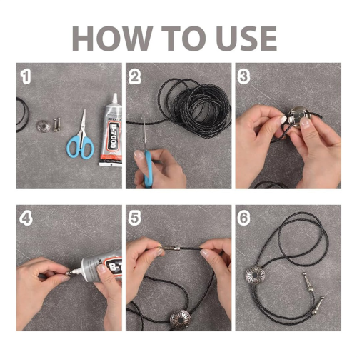 15 stk Bolo Tie Funding Kit Bolo Tie Tips Replacement Kit 1