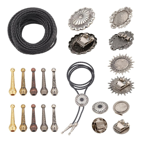 15 stk Bolo Tie Funding Kit Bolo Tie Tips Replacement Kit
