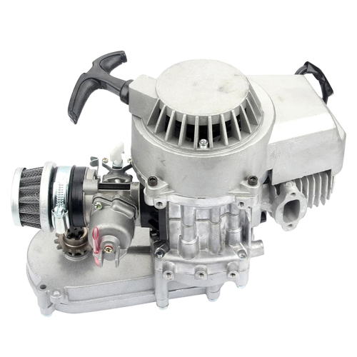 2 Stroke 49cc Pull Start Engine 25H Sprocket Motor Silver