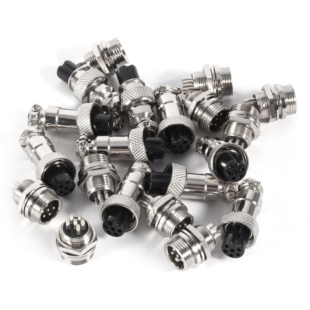 10 Set GX12 6Pin 12mm Aviation Plug Male Female