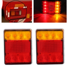 2 Stück 12V Wasserdichte LED- Rücklicht- Blinkergläser für Anhänger, LKWs, Boote