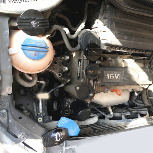 Τάπα λαδιού αλουμινίου CC Golf 6, κινητήρας EA888, μαύρο 2