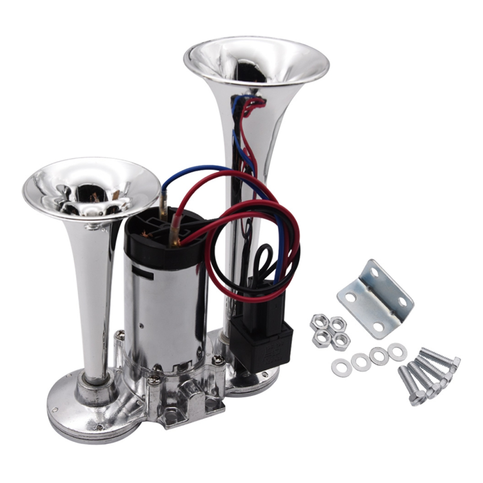 12V Dual Trumpets Horn Car Air Horn For Car Boat Loudspeaker 4714157443141
