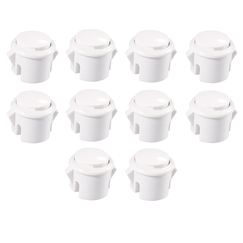 10 Pcs Arcade Buttons 30Mm Responsive Arcade Buttons White
