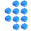 10 Pcs Arcade Buttons 30Mm Responsive Arcade Buttons Blue 2