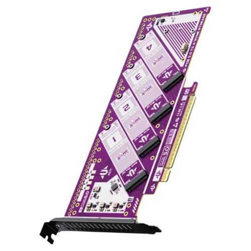 PCIE 5.0 til M.2 NVMe fire-disk udvidelseskort til Windows/MacOS/Linux 1
