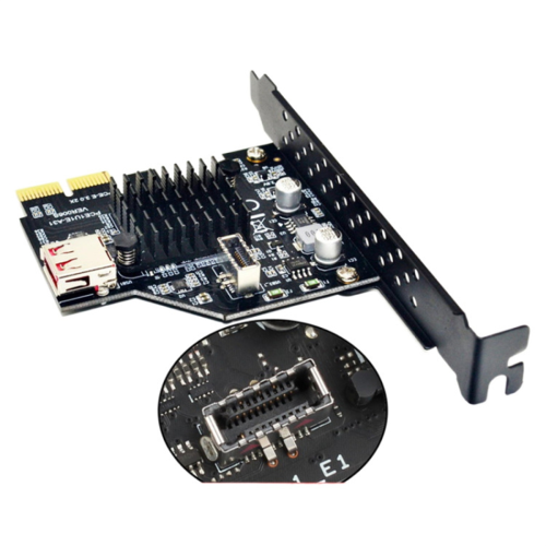 USB 3.1 front TYPE-E udvidelseskort PCIe X2 til TYPE-C frontkort 1