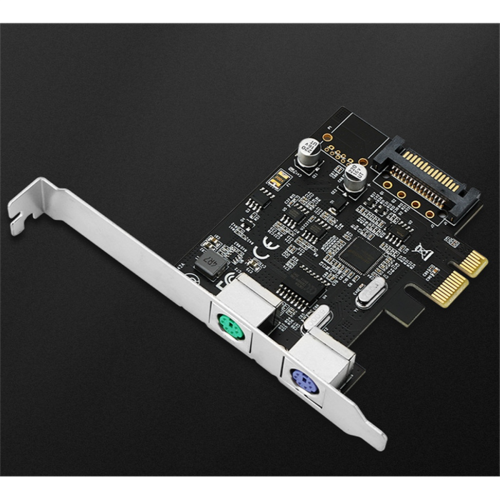 Placa de expansão PCIE para PS/2 para mouse e teclado PS2 Adaptador PCI-E 2