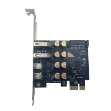 PCI-kort 4x USB 3.0 + Typ-C 5 Gbps för stationär dator