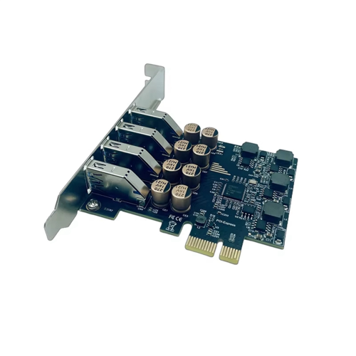 Κάρτα επέκτασης 4 θυρών USB 3.0 PCIE, ελεγκτής USB HUB 5Gb για επιτραπέζιο υπολογιστή 1