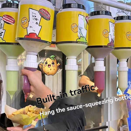 5,5L firkantede flaskedispenserdyser sauce squeeze-flaske 1