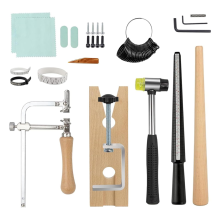 15-teiliges Ringdorn-Set, Ringgrößen-Messwerkzeug, Ringherstellungsset
