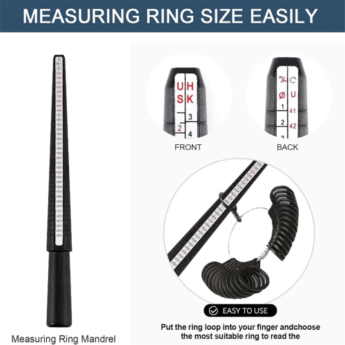15 Piece Ring Mandrel Set Ring Size Measuring Tool Ring Making Kit 2