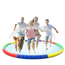 ODOSOLA 11,4 Fu groes Splash Pad fr Kinder im Alter von 48 Jahren, rutschfeste Baby-Splash Pads fr Kleinkinder, bergroe Kindersprinkler f