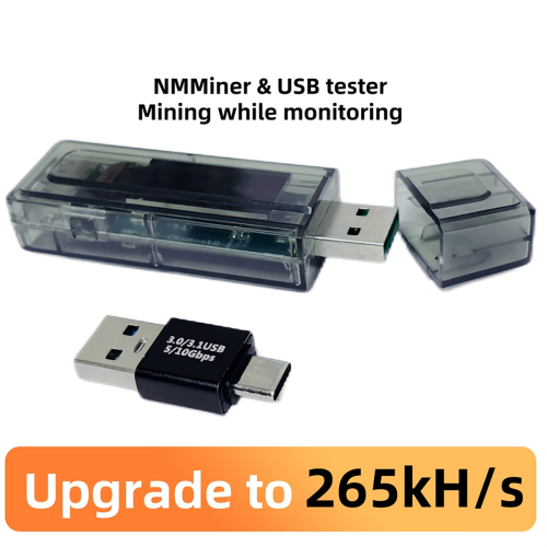 NMMiner Miner Amperemeter Tester + Adapter USB-A Serie Form Chain 1