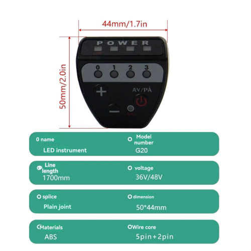 Three Mode Ebike Sine Wave Controller 22A 1