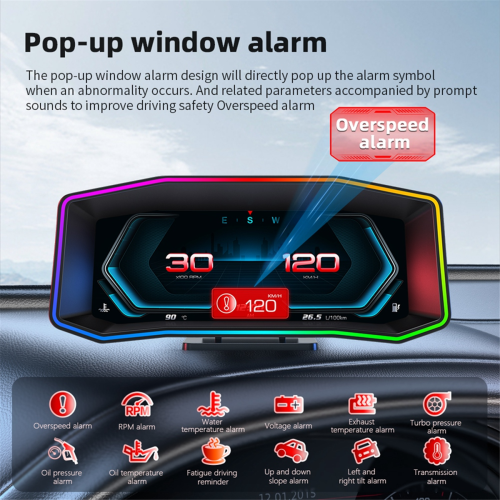 P4 OBD+GPS HUD Οθόνη LCD 6,2 ιντσών με οθόνη Head-Up Display 2
