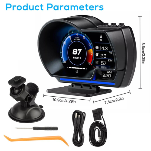 Auto Head-Up-Display OBD II + GPS-Messgerät High Definition Tachometer 1
