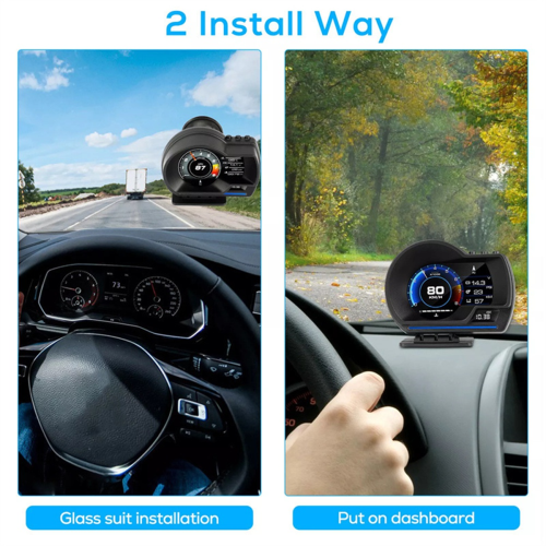 Auto Head-Up-Display OBD II + GPS-Messgerät High Definition Tachometer 2