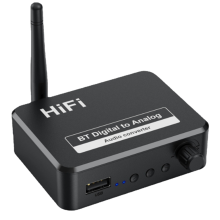 Bluetooth 5.3 ljudmottagare digital till analog omvandlare 3,5 mm AUX