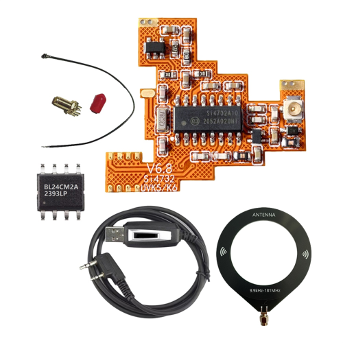 SI4732 V6.8 FPC-modul + 512KB-chip + skrivekabelsæt til