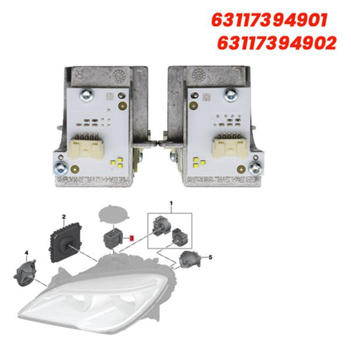 Module de phare LED Angel Eyes DRL pour 63117394901 L 2