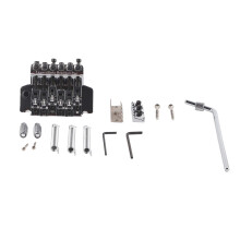 Hochwertige Silberelektrische Gitarre Doppel-Stock-Tremolo mit Federn