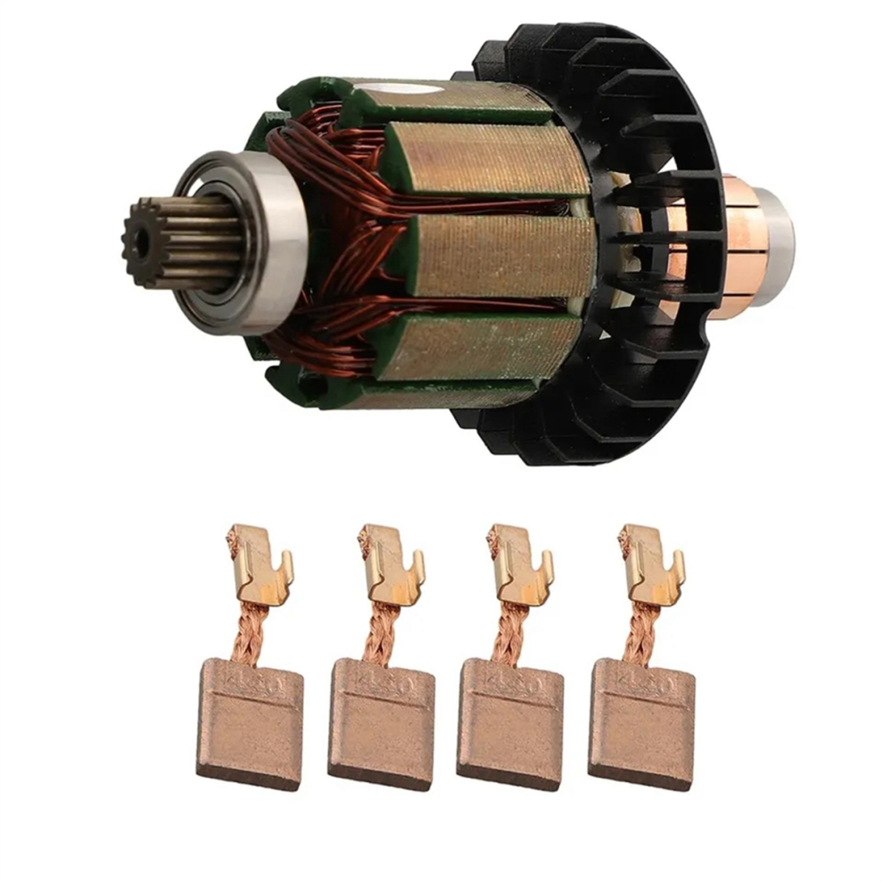 1Set Armature With 4Pc Carbon Brush For Ddf482 Dhp482 Tools 4711175581220