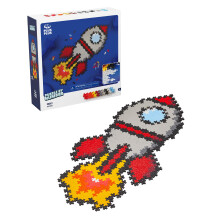 Plus Plus Puzzle nach Zahlen, 500 Teile, ineinandergreifende Mini-Hashtag-Farbblcke, 3D-Pixel-Kunst-Set fr Kinder  Rakete