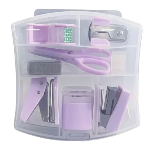 Mini Stapler Set, Punch Hole Tape Machine,Stationery Tool Box,