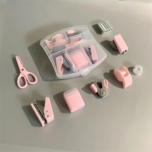 Mini Stapler Set, Punch Hole Tape Machine,Stationery Tool Box, 1