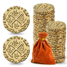 Prefdo metal pirate monete 50pcs x grandi monete di tesori oro set spagnolo replicas replicas fantasy monete in metallo token in oro per giochi da ta