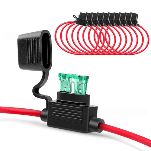 10 τεμάχια θήκη ασφαλειών ATC/ATO 14AWG με 120 τεμάχια μεσαίες ασφάλειες αυτοκινήτου 1