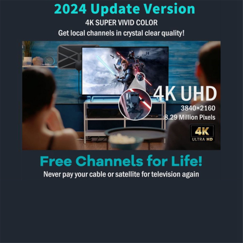 4K 1080P antenne til digital-tv til ATSC/DVB-T/ISDB smarte HDTV'er 2