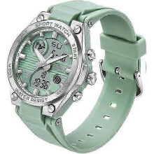 "Women's watch with silicone strap, 5 ATM waterproof digital watch" e