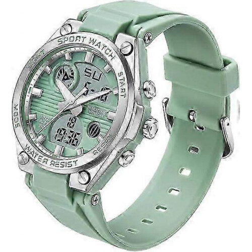 "Women's watch with silicone strap, 5 ATM waterproof digital watch" e