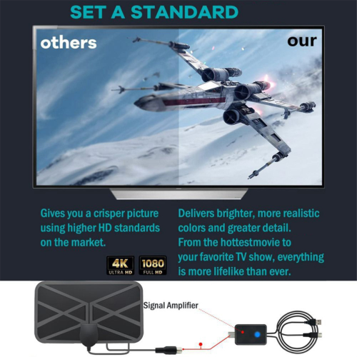 4K 1080P antenne til digital-tv til ATSC/DVB-T/ISDB smarte HDTV'er 1
