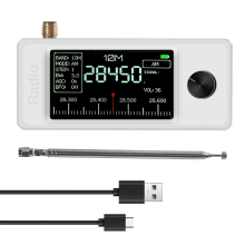 Przenośne mini radio obsługuje pełne pasmo LSB/USB/AM/FM 0,5-108 MHz, białe