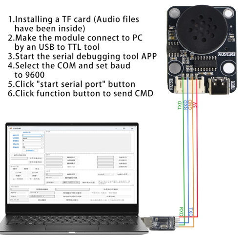 MP3 Voice Playback ModuleUART Serial Port Control Intelligent Voice 1