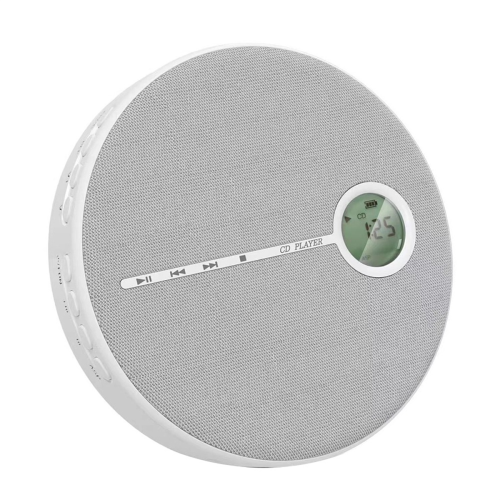 Genopladelig Bluetooth CD-afspiller, musik-cd-afspiller til bil, grå