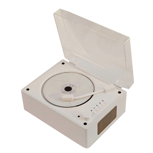 Retro CD-spelare Uppladdningsbar Stöder CD BT USB 3.5mm AUX Bärbar B