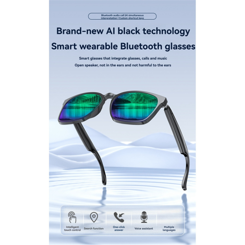 Óculos inteligentes com IA Bluetooth 5.4, 145 idiomas, tradutor em tempo real 2